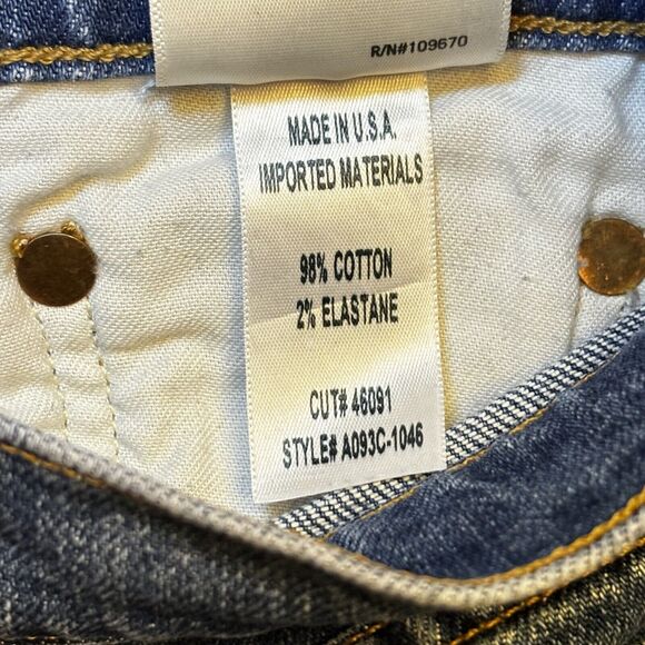 Agolde Nico High Rise Straight Womens Jeans Blue  27 Button Fly Cropped 26" - Picture 10 of 11